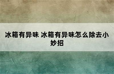 冰箱有异味 冰箱有异味怎么除去小妙招